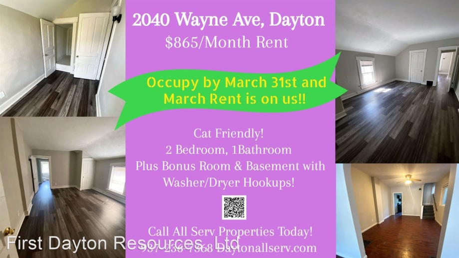 2040 Wayne Ave -Lucky You Rent Special! Occupy by March 31st and March Rent is on us!