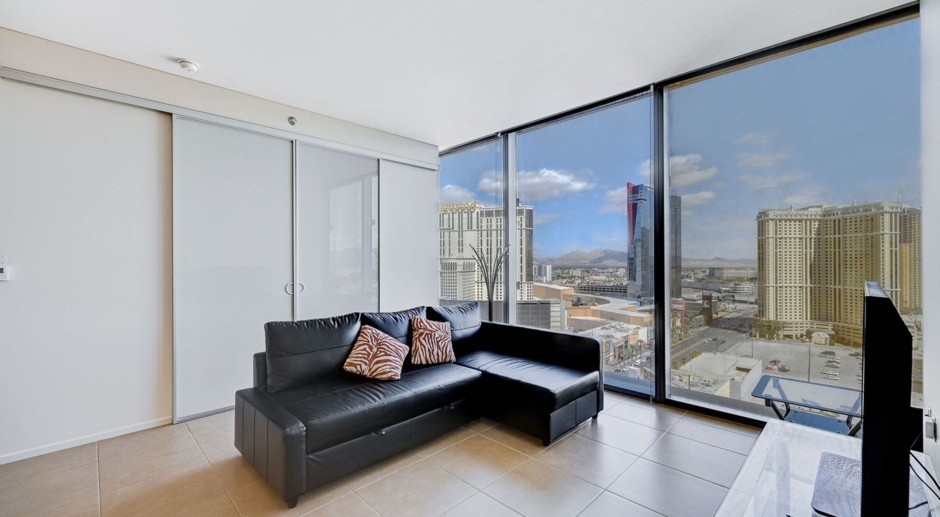Veer Towers 1704E-One Bedroom Fully Furnished Condo in Veer's East Tower with Views of the Las Vegas Strip