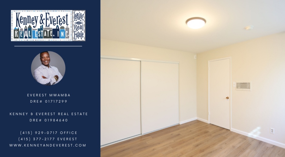  SIGN LEASE NOW, GET REST OF MARCH RENT FREE! Newly remodeled, second floor 1BR/1BA in Noe Valley, Parking available for an add'l fee (158 Duncan Street #2)