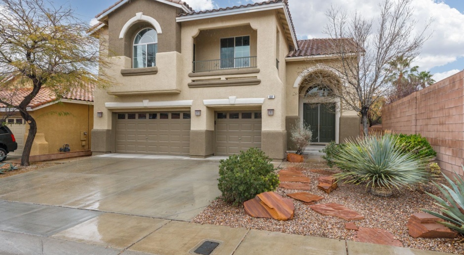 Large Summerlin home with 4 bedrooms and large game room.