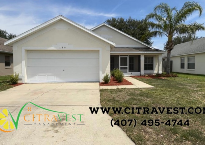 Houses Near Davenport 3/2 Fenced in yard and Lanai Available!