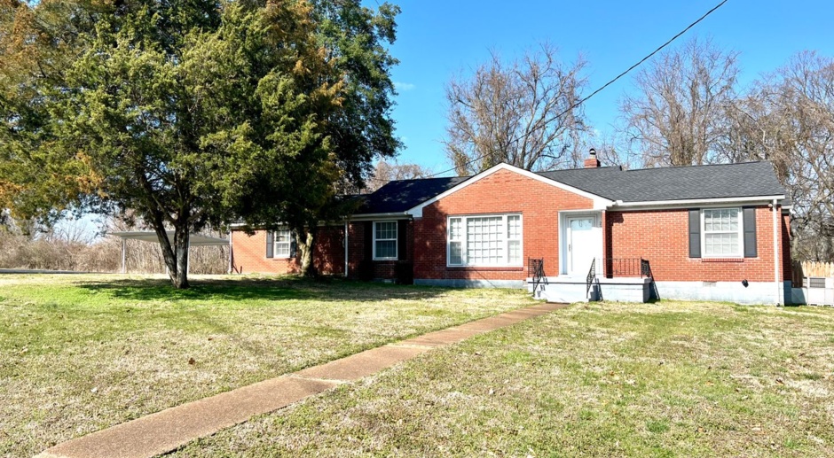 Donelson living in a 3 BR 1.5 BA on one level with, fence, 2 car garage and carport.