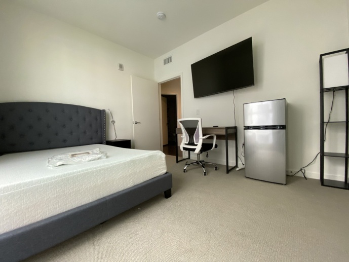 (Shared Living) Shared and Private Luxury Master Bedroom in DTLA (near FIDM, USC, Sci-Arc, LA Trade School, and Koreatown - 2 full size beds in one room) 