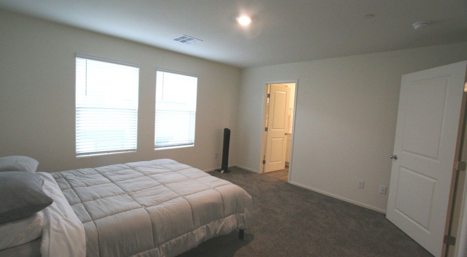 fully furnished 3 bed, 2 1/2 bath, 2 car townhome